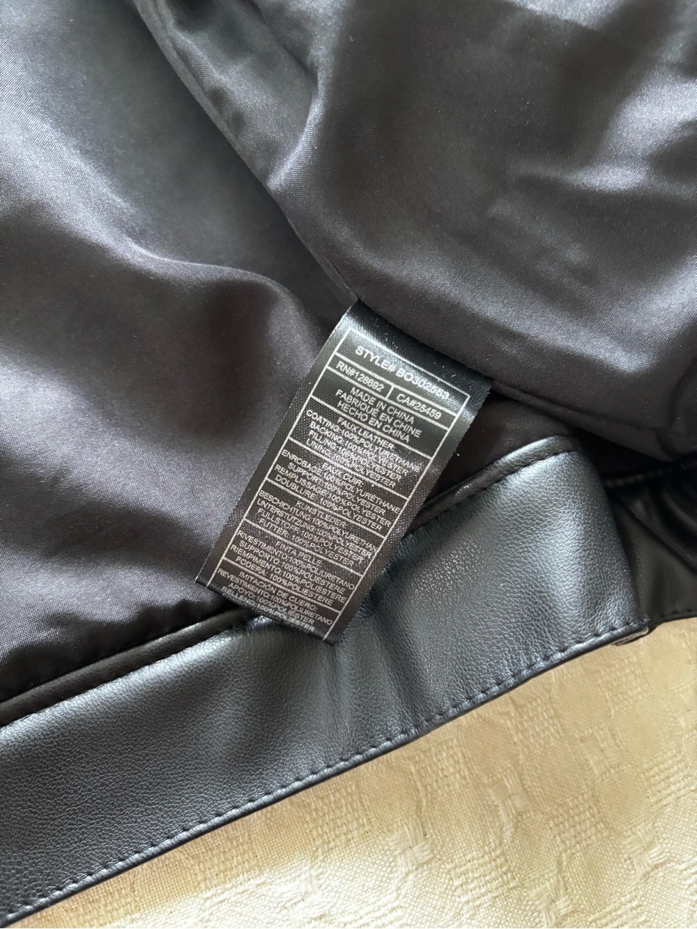 Steve Madden Black Quilted Faux-Leather Snap Jacket - Picture 7 of 13